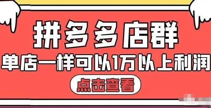 拼多多店群单店一样可以产出1万5以上利润【付费文章】-问小徐资源库