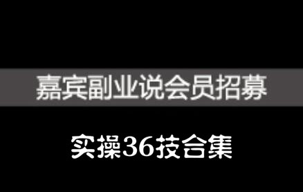 嘉宾副业说实操36技合集，价值1380元-问小徐资源库