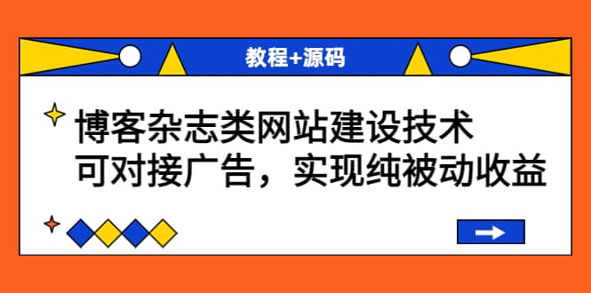 博客杂志类网站建设技术，可对接广告，实现纯被动收益（教程+源码）-问小徐资源库