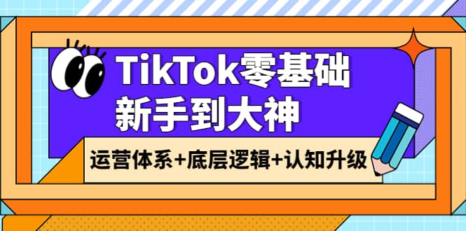 TikTok零基础新手到大神：运营体系+底层逻辑+认知升级（9节系列课）-问小徐资源库