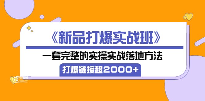 《新品打爆实战班》一套完整的实操实战落地方法，打爆链接超2000+（38节课)-问小徐资源库