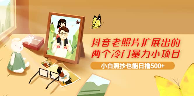 抖音老照片扩展出的两个冷门暴力小项目，小白照抄也能日撸500+-问小徐资源库