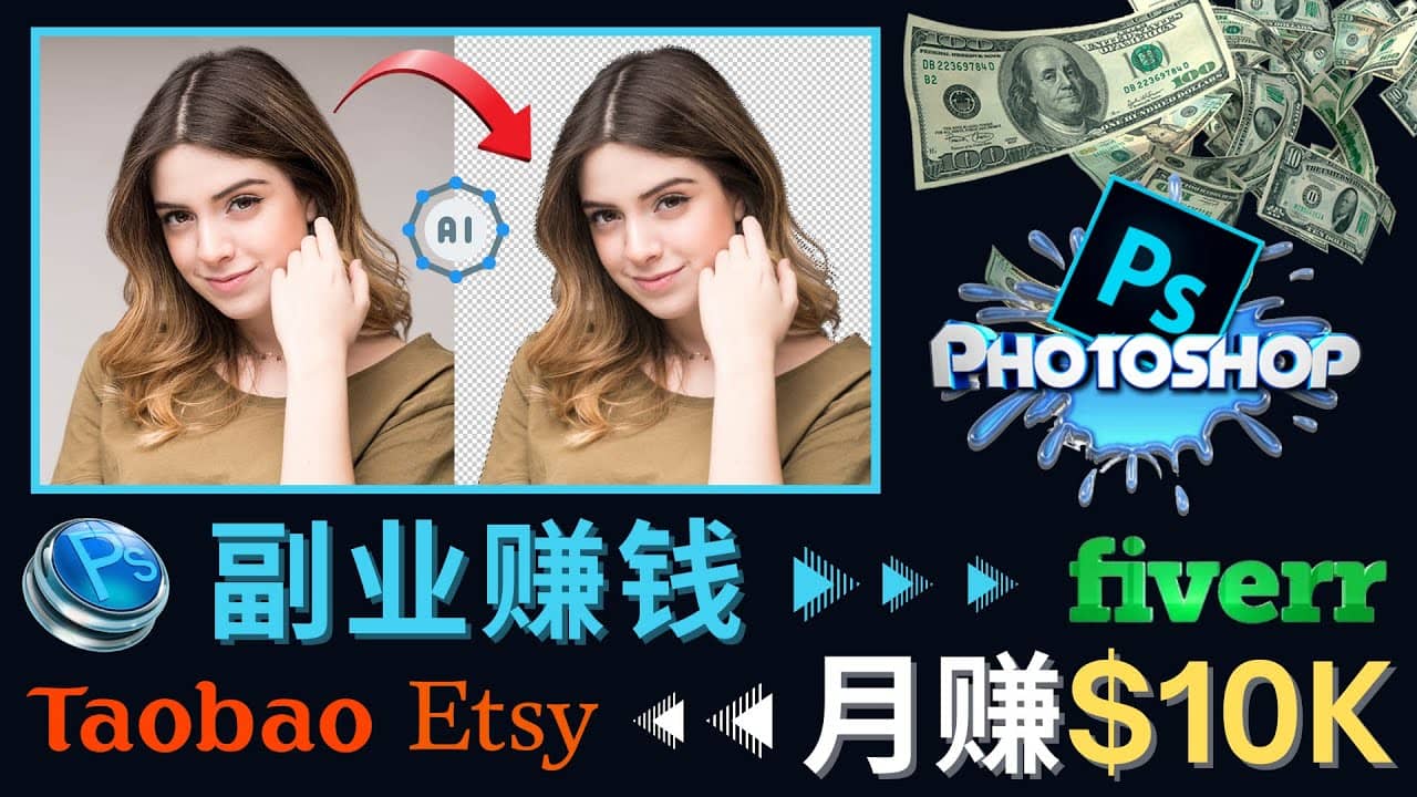 掌握PS修图技能，月赚5000美元以上 – 利用Adobe Photoshop赚钱的3种途径-问小徐资源库