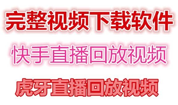 快手直播回放视频/虎牙直播回放视频完整下载(电脑软件+视频教程)-问小徐资源库