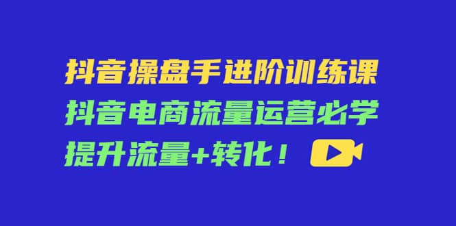 抖音操盘手进阶训练课：抖音电商流量运营必学，提升流量+转化-问小徐资源库