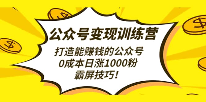 公众号变现训练营（第3期）-问小徐资源库