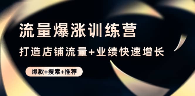 流量爆涨训练营：打造店铺流量+业绩快速增长 (爆款+搜索+推荐)-问小徐资源库