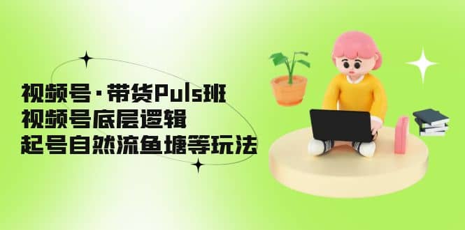 视频号·带货Puls班，视频号底层逻辑，起号自然流鱼塘等玩法-问小徐资源库