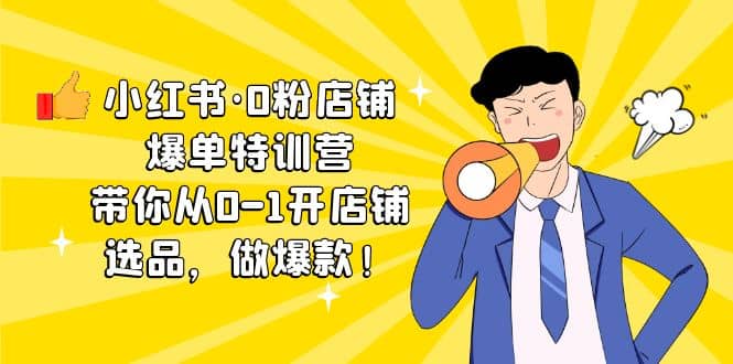 小红书·0粉店铺爆单特训营 带你从0-1开店铺，选品，做爆款（课程+工具包）-问小徐资源库