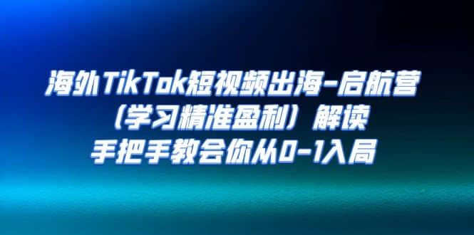 海外TikTok短视频出海-启航营（学习精准盈利）解读，手把手教会你从0-1入局-问小徐资源库