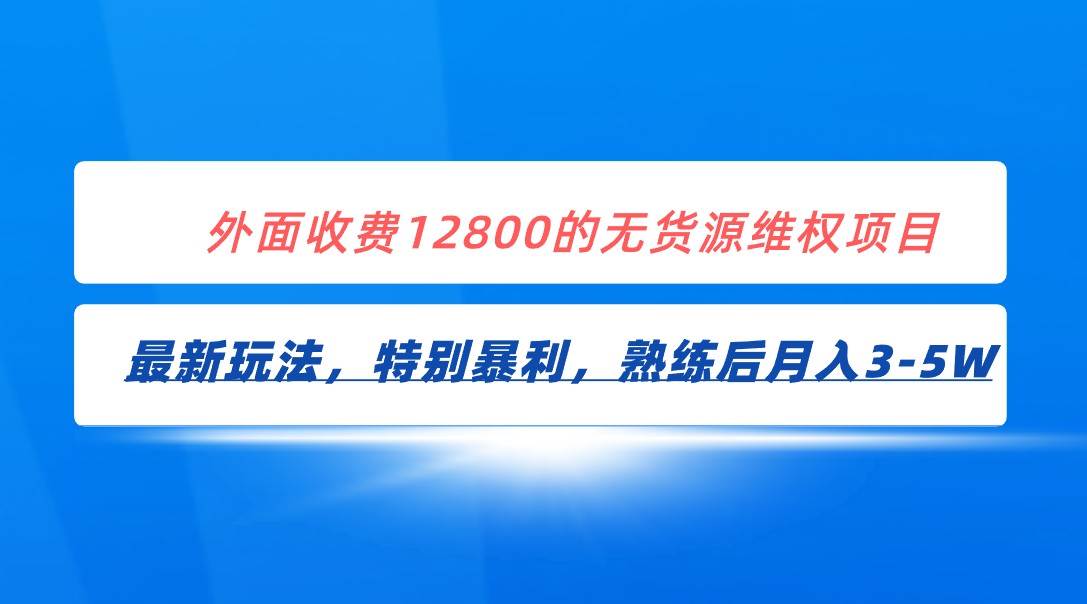 全网首发！外面收费12800的无货源维权最新暴利玩法，轻松月入3-5W-问小徐资源库