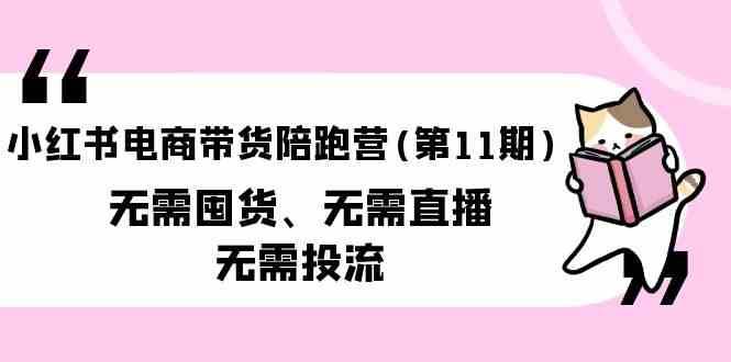 小红书电商带货陪跑营(第11期)无需囤货、无需直播、无需投流-问小徐资源库