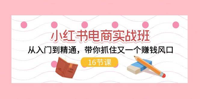 小红书电商实战班，从入门到精通，带你抓住又一个赚钱风口（17节）-问小徐资源库