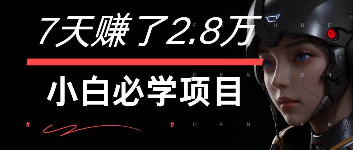 7天赚了2.8万！每单利润最少500+，轻松月入7万+小白有手就行-问小徐资源库