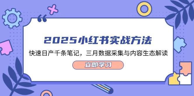 2025小红书实战方法，快速日产千条笔记，三月数据采集与内容生态解读-问小徐资源库