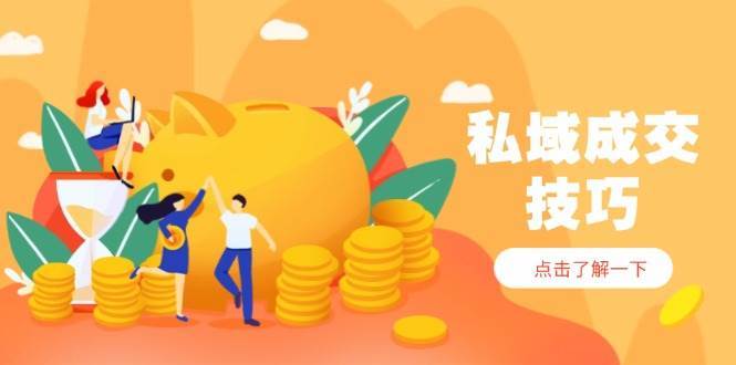 私域成交技巧，帮你从入门到精通，破解四大痛点，快速变现，轻松收钱-问小徐资源库