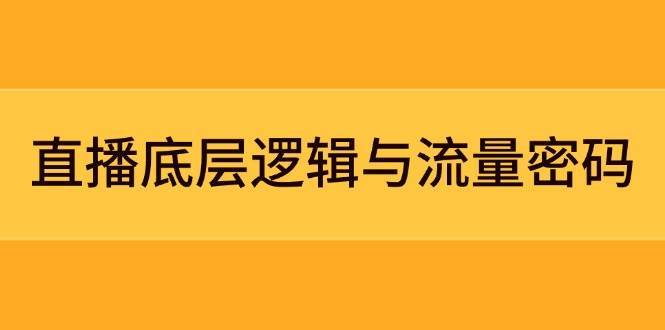 直播底层逻辑与流量密码：定位模型+案例拆解，急速流承接与数据优化全攻略-问小徐资源库