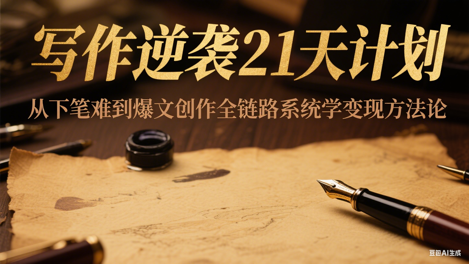 写作逆袭21天计划：从下笔难到爆文创作全链路系统学变现方法论-问小徐资源库