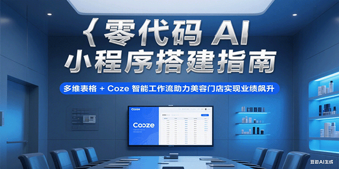 零代码AI小程序搭建指南，多维表格+Coze智能工作流助力美容门店实现业绩飙升-问小徐资源库