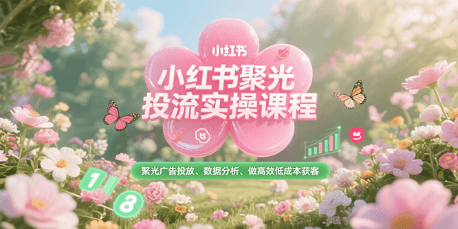 小红书聚光投流实操课程，聚光广告投放、数据分析、做高效低成本获客-问小徐资源库