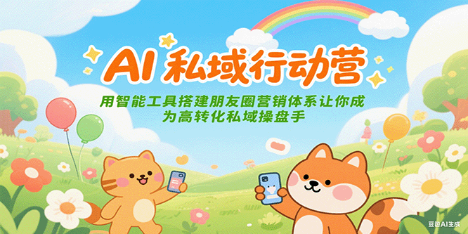 AI私域行动营：用智能工具搭建朋友圈营销体系让你成为高转化私域操盘手-问小徐资源库
