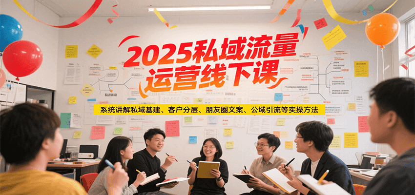 2025私域流量运营线下课，系统讲解私域基建/客户分层/朋友圈文案/公域引流等实操方法-问小徐资源库