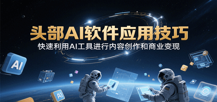 头部AI软件应用技巧，快速利用AI工具进行内容创作和商业变现-问小徐资源库
