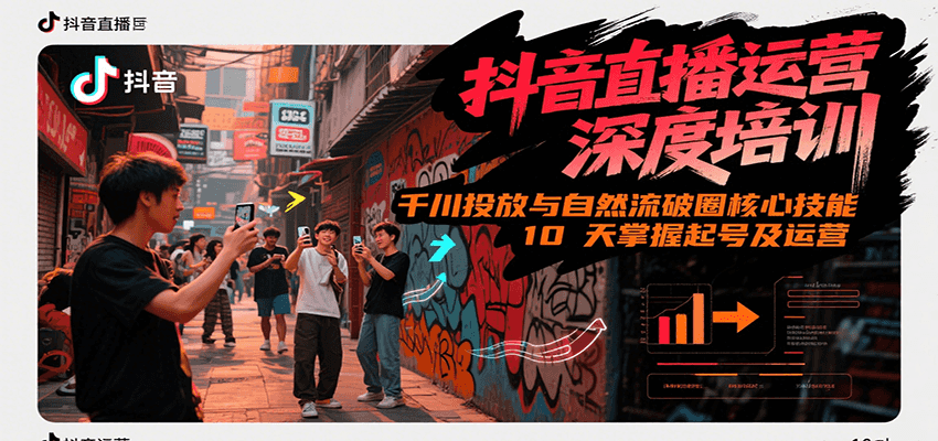 抖音直播运营深度培训，千川投放与自然流核心技能，10天掌握起号及运营(6-7月新课)-问小徐资源库