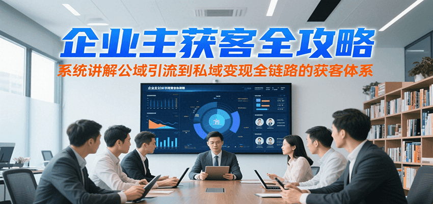 企业主获客全攻略，系统讲解公域引流到私域变现全链路的获客体系-问小徐资源库