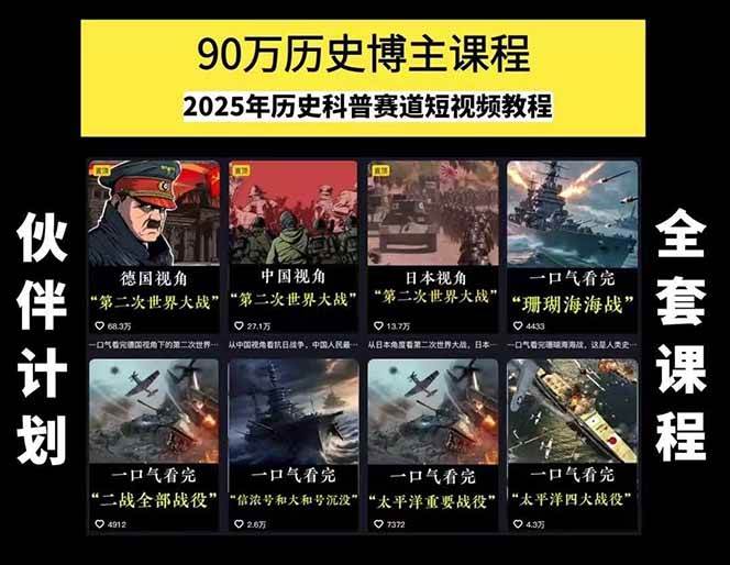 图片[2]-短视频历史赛道实战教程，手机电脑双端剪辑教程和账号运营指南与变现技巧-问小徐资源库