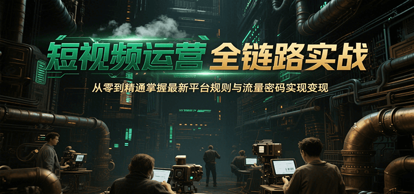 短视频运营全链路实战，从零到精通掌握最新平台规则与流量密码实现变现-问小徐资源库