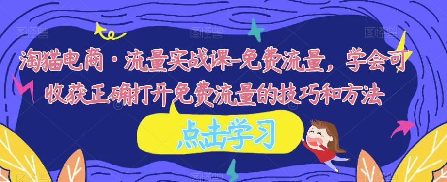 淘猫电商·流量实战课-免费流量，学会可收获正确打开免费流量的技巧和方法-问小徐资源库