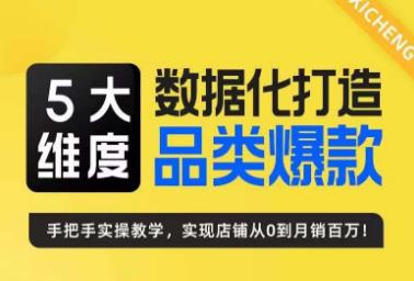 玺承·5大维度，数据化打造电商品类爆款特训营，一套高效运营爆款方法论-问小徐资源库