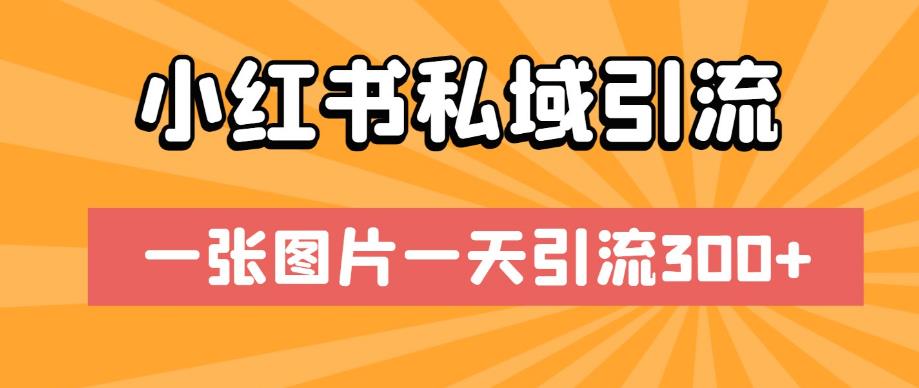 小红书私域引流，一张图片一天引流300+【揭秘】-问小徐资源库