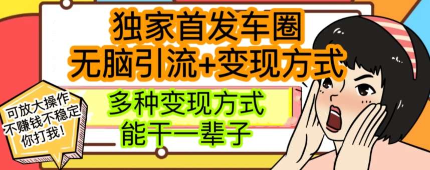 最新独家日入过千车圈暴力引流变现详解【揭秘】-问小徐资源库