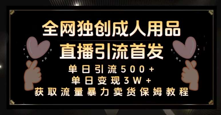 全网独创真人主播+无人直播单日引流500+，橙人用品暴力卖货单日变现3W+保姆似教学2.0【揭秘】-问小徐资源库