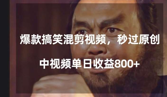 爆款搞笑混剪视频，百分百过原创，单日中视频播放收益800+【揭秘】-问小徐资源库