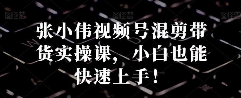 张小伟视频号混剪带货实操课，小白也能快速上手！-问小徐资源库