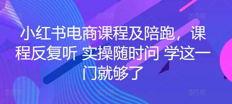 小红书电商课程及陪跑，课程反复听 实操随时问 学这一门就够了-问小徐资源库