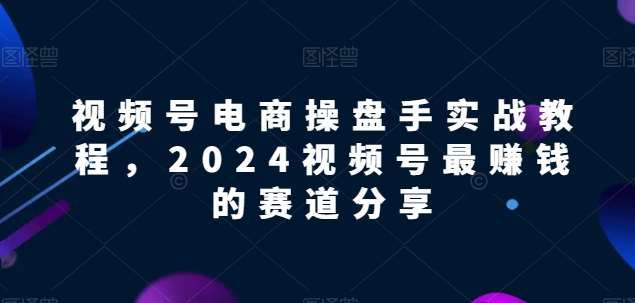 视频号电商实战教程，2024视频号最赚钱的赛道分享-问小徐资源库
