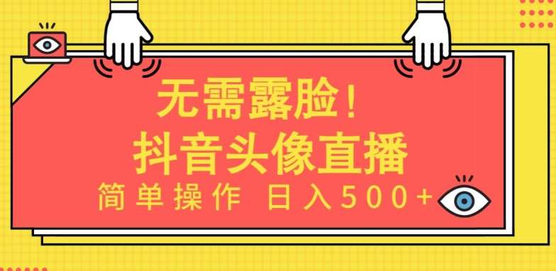 无需露脸，Ai头像直播项目，简单操作日入500+【揭秘】-问小徐资源库