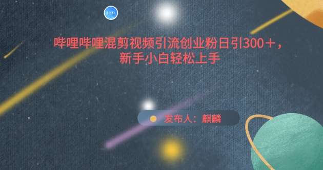 哔哩哔哩混剪视频引流创业粉日引300+，新手小白轻松上手【揭秘】-问小徐资源库