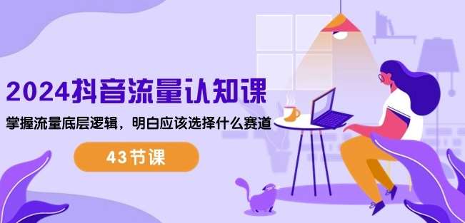 2024抖音流量认知课：掌握流量底层逻辑，明白应该选择什么赛道 (43节课)-问小徐资源库