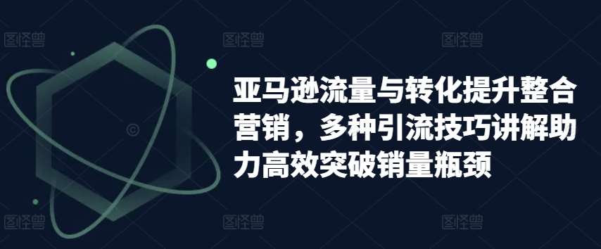 亚马逊流量与转化提升整合营销，多种引流技巧讲解助力高效突破销量瓶颈-问小徐资源库
