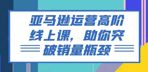 亚马逊运营高阶线上课，助你突破销量瓶颈-问小徐资源库