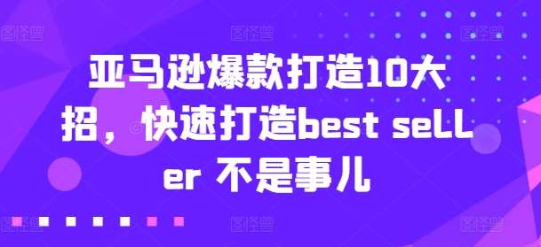 亚马逊爆款打造10大招，快速打造best seller 不是事儿-问小徐资源库