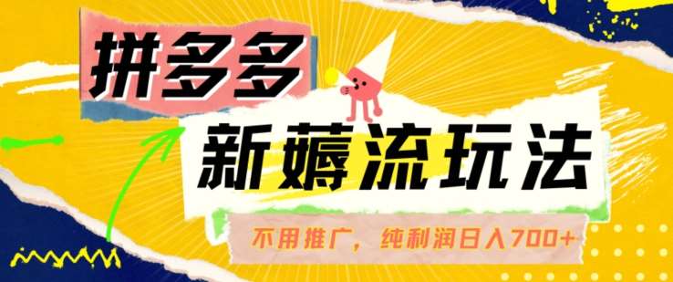 拼多多最新薅流玩法，无需开车推广，纯靠自然流吃饭-单纯赚50+利润，日入700+【揭秘】-问小徐资源库