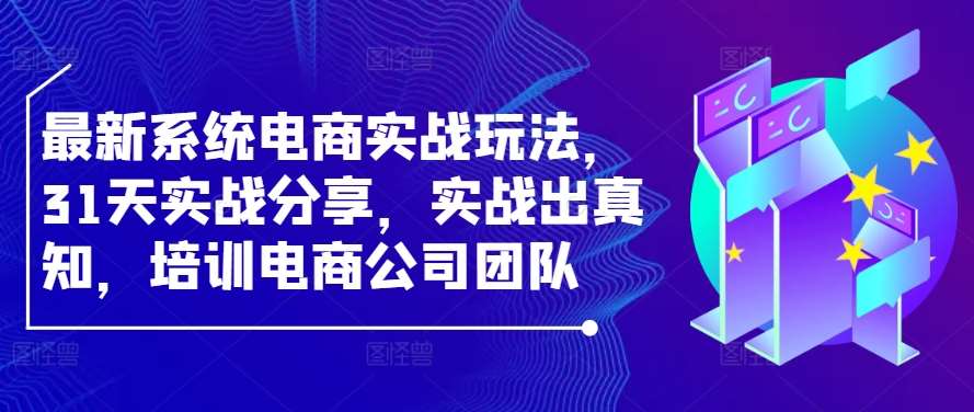 最新系统电商实战玩法，31天实战分享，实战出真知，培训电商公司团队-问小徐资源库
