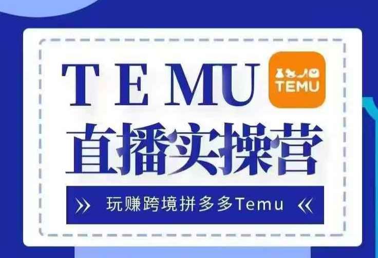 Temu直播实战营，玩赚跨境拼多多Temu，国内电商卷就出海赚美金-问小徐资源库
