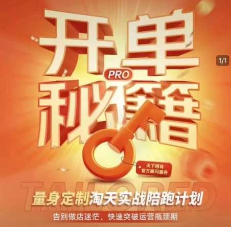 淘宝开单秘籍PRO，量身定制淘天实战陪跑计划，告别做店迷茫、快速突破运营瓶颈期-问小徐资源库